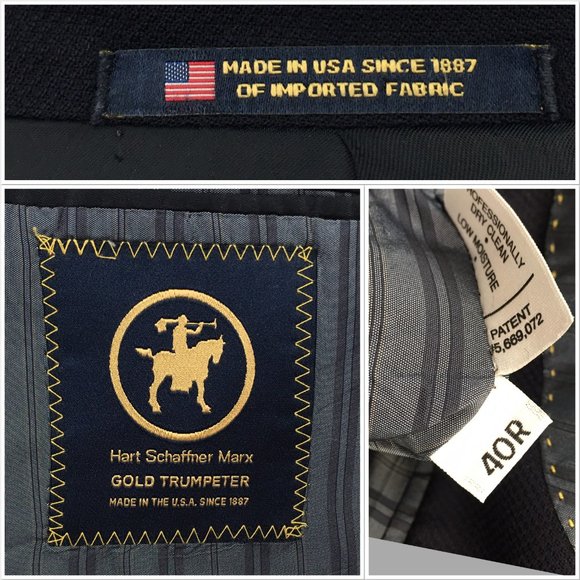 Hart Schaffner Mens Blazer Sport Coat Two Button Jacket Wool 40R Casual Suit USA - Picture 8 of 13